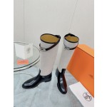 Hermes series cowhide knight boots