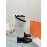 Hermes series cowhide knight boots
