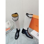 Hermes series cowhide knight boots
