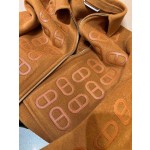 Hermes cashmere coat in black, white, and coffee (consult customer service to confirm the size before placing a custom order)