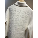 Hermes cashmere coat in black, white, and coffee (consult customer service to confirm the size before placing a custom order)