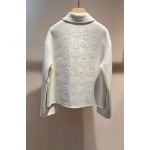 Hermes cashmere coat in black, white, and coffee (consult customer service to confirm the size before placing a custom order)