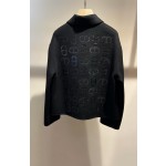 Hermes cashmere coat in black, white, and coffee (consult customer service to confirm the size before placing a custom order)