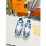 Louis Vuitton Run 55 sneaker with patchwork mesh fabric