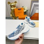 Louis Vuitton Run 55 sneaker with patchwork mesh fabric