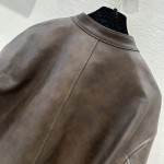 The M temperament short casual jacket leather jacket