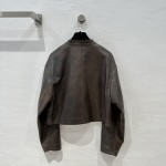 The M temperament short casual jacket leather jacket