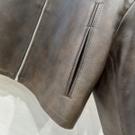 The M temperament short casual jacket leather jacket