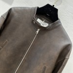 The M temperament short casual jacket leather jacket
