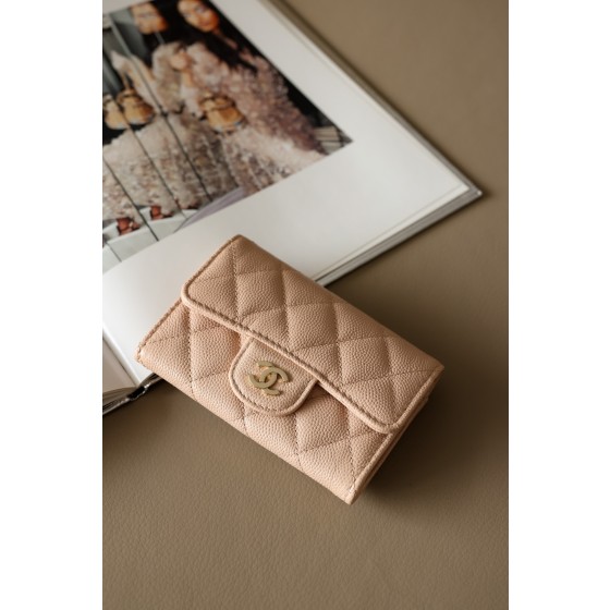 𝐂𝐇𝐀𝐍𝐄𝐋 Cf Classic Small Ball Pattern Zero Wallet Small Card Bag Back Small Insert Pocket Style