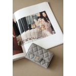 𝐂𝐇𝐀𝐍𝐄𝐋 Cf Classic Small Ball Pattern Zero Wallet Small Card Bag Back Small Insert Pocket Style