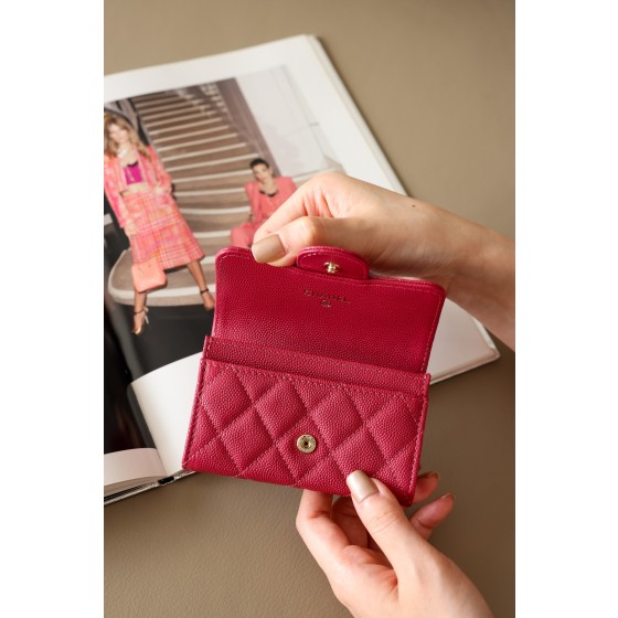 𝐂𝐇𝐀𝐍𝐄𝐋 Cf Classic Small Ball Pattern Zero Wallet Small Card Bag Back Small Insert Pocket Style