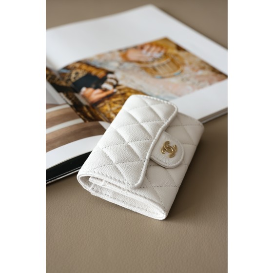 𝐂𝐇𝐀𝐍𝐄𝐋 Cf Classic Small Ball Pattern Zero Wallet Small Card Bag Back Small Insert Pocket Style