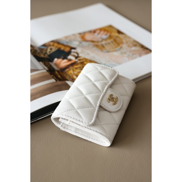 𝐂𝐇𝐀𝐍𝐄𝐋 Cf Classic Small Ball Pattern Zero Wallet Small Card Bag Back Small Insert Pocket Style