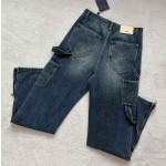 Louis Vuitton 3D Embossed Denim Pants
