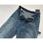 Louis Vuitton 3D Embossed Denim Pants