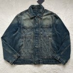 Louis Vuitton 3D embossed denim jacket