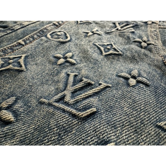 Louis Vuitton 3D embossed denim jacket