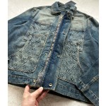 Louis Vuitton 3D embossed denim jacket