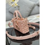 Dior 22 horizontal embroidery half pearl rose gold model: M0613