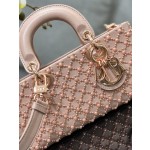 Dior 22 horizontal embroidery half pearl rose gold model: M0613