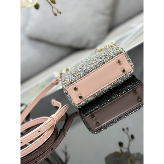 Dior Lady Mini Embroidery Colorful Bead Diamond Model: S0856