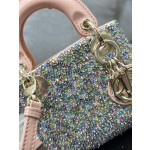 Dior Lady Mini Embroidery Colorful Bead Diamond Model: S0856