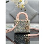 Dior Lady Mini Embroidery Colorful Bead Diamond Model: S0856