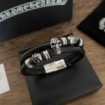 Crow Heart Skull Skin Rope Bracelet