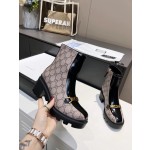 Gucci Vintage British Front Metal Logo Decorative Boots