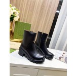Gucci Vintage British Front Metal Logo Decorative Boots