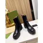 Gucci Vintage British Front Metal Logo Decorative Boots