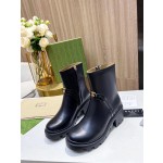 Gucci Vintage British Front Metal Logo Decorative Boots