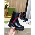 Gucci Vintage British Front Metal Logo Decorative Boots