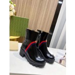 Gucci Vintage British Front Metal Logo Decorative Boots