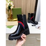 Gucci Vintage British Front Metal Logo Decorative Boots