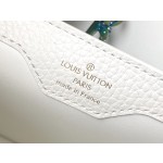 𝐋𝐎𝐔𝐈𝐒𝐕𝐔𝐈𝐓𝐓𝐎𝐍 M22054 White Colorful Gold Buckle Small Capsines BB Handbag