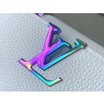 𝐋𝐎𝐔𝐈𝐒𝐕𝐔𝐈𝐓𝐓𝐎𝐍 M22606 White Colorful Gold Buckle Mini Capsines BB Handbag