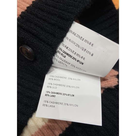 MIU MIU Colorful Stripe Sweater Cardigan