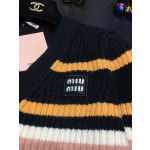 MIU MIU Colorful Stripe Sweater Cardigan