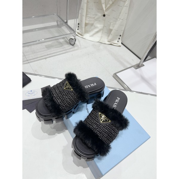 Prada Autumn/Winter Plush Slippers Collection