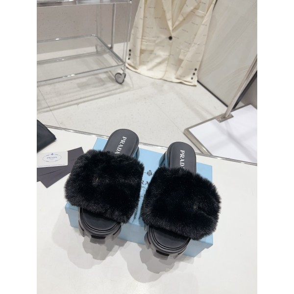 Prada Autumn/Winter Plush Slippers Collection