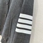 Thom Browne British style grey wool worsted jacket