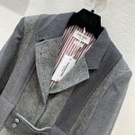Thom Browne Casual Set Grey Mixed Wool Suit Coat
