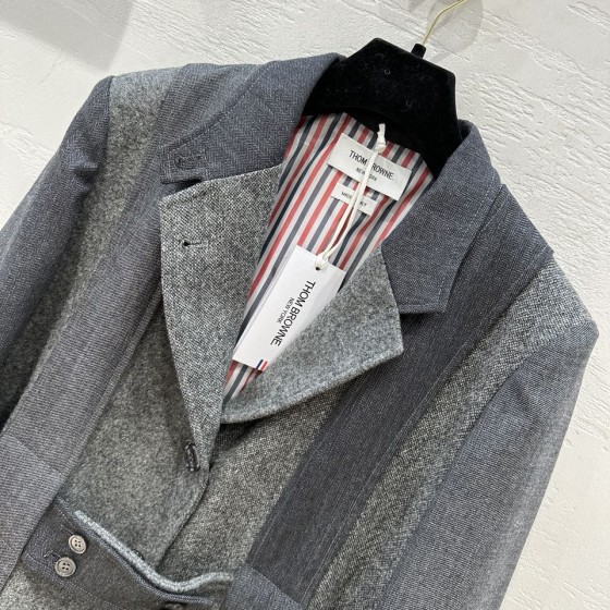 Thom brown casual set grey mixed wool suit jacket