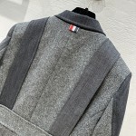 Thom Browne Casual Set Grey Mixed Wool Suit Coat