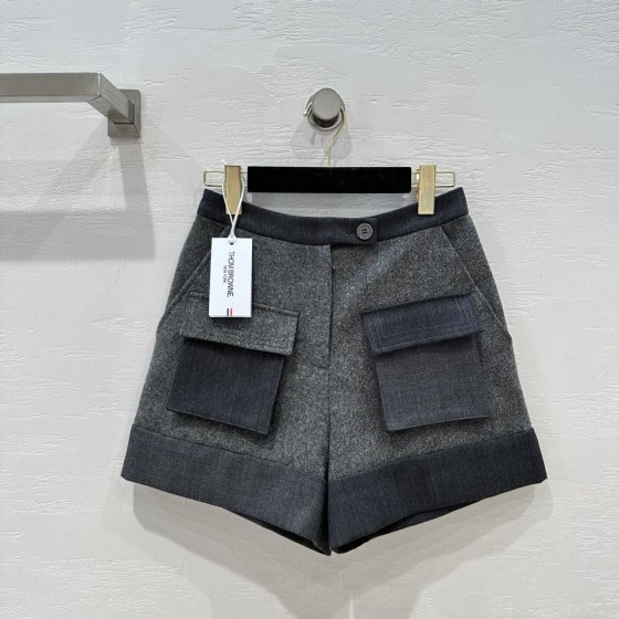 Thom Browne Casual Set Grey Mixed Wool Shorts