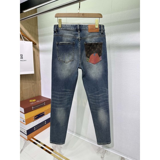 Louis Vuitton Back Pocket Pumpkin Pattern Jeans
