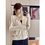 MIU MIU 23 PRE Autumn New Hooded Zipper Cardigan
