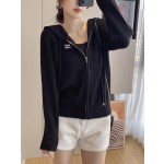 MIU MIU 23 PRE Autumn New Hooded Zipper Cardigan